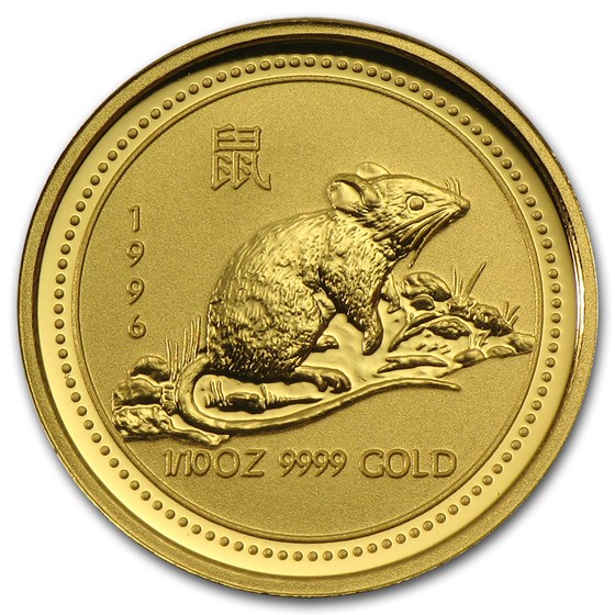 1996 Australia 1/10 oz Gold Lunar Rat (Series I) 1996 Australia 1/10 oz Gold Lunar Rat (Series I)